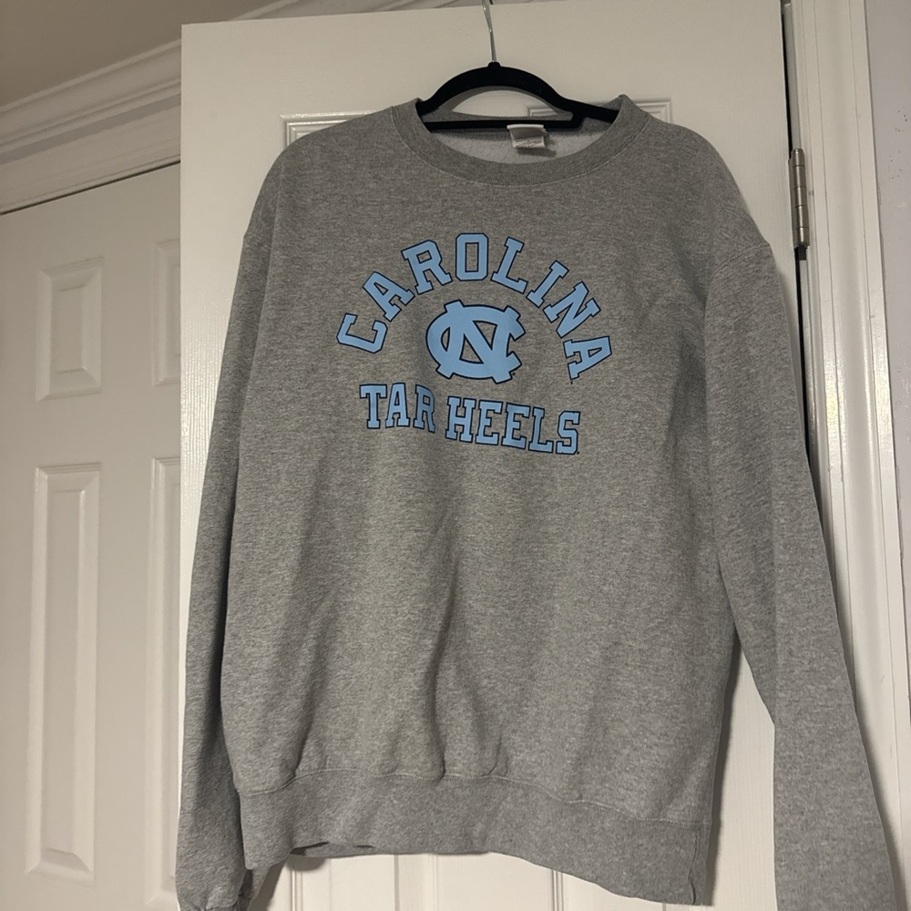 Champion Gray Carolina Tar Heels Crewneck Sweater